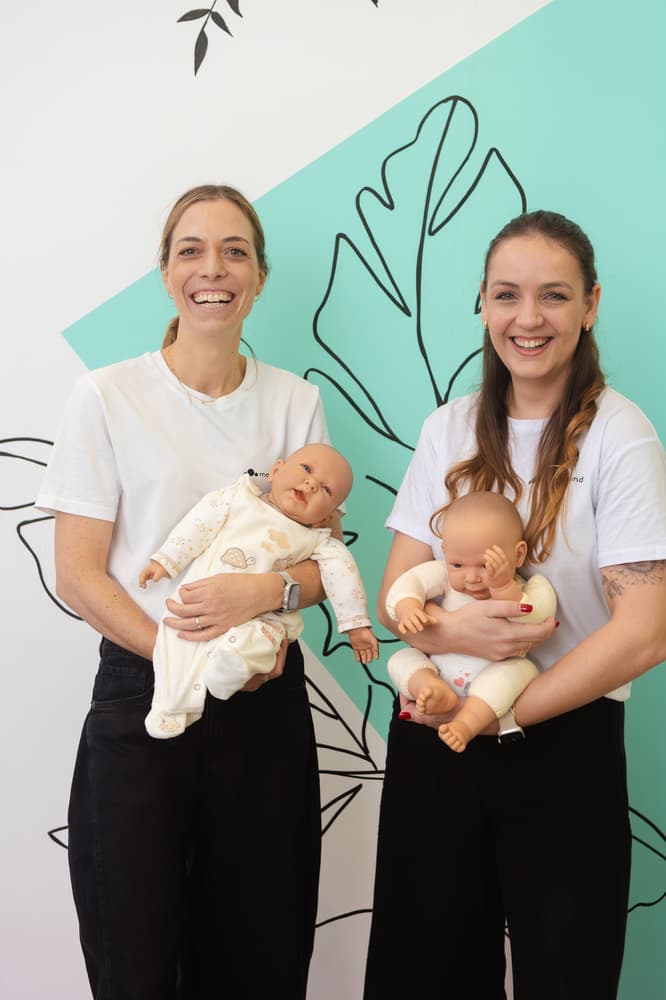 Paula Niero e Jessyca Nogueira, fundadoras da mamaskind